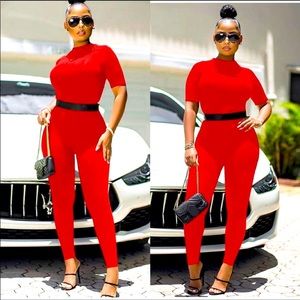 One Piece Short Sleeve Zipper Closure